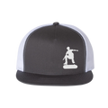 Skater Logo Gray and White Trucker