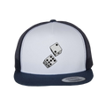Lucky 27 White and Black Trucker Snapback