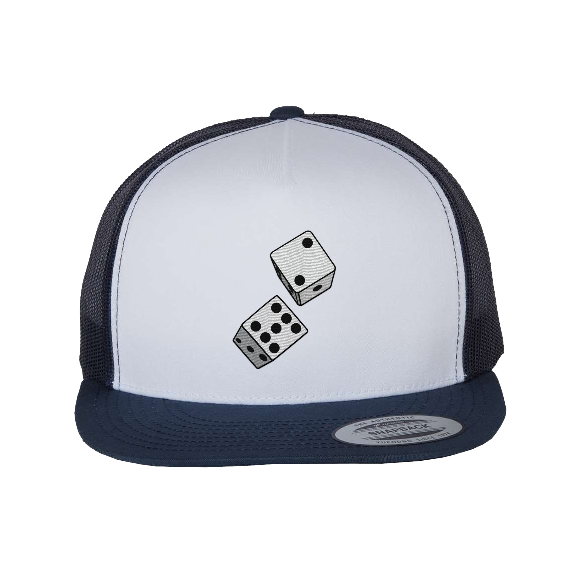Lucky 27 White and Black Trucker Snapback